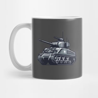 American M4 Sherman Tank: WWII Military Armor Mug